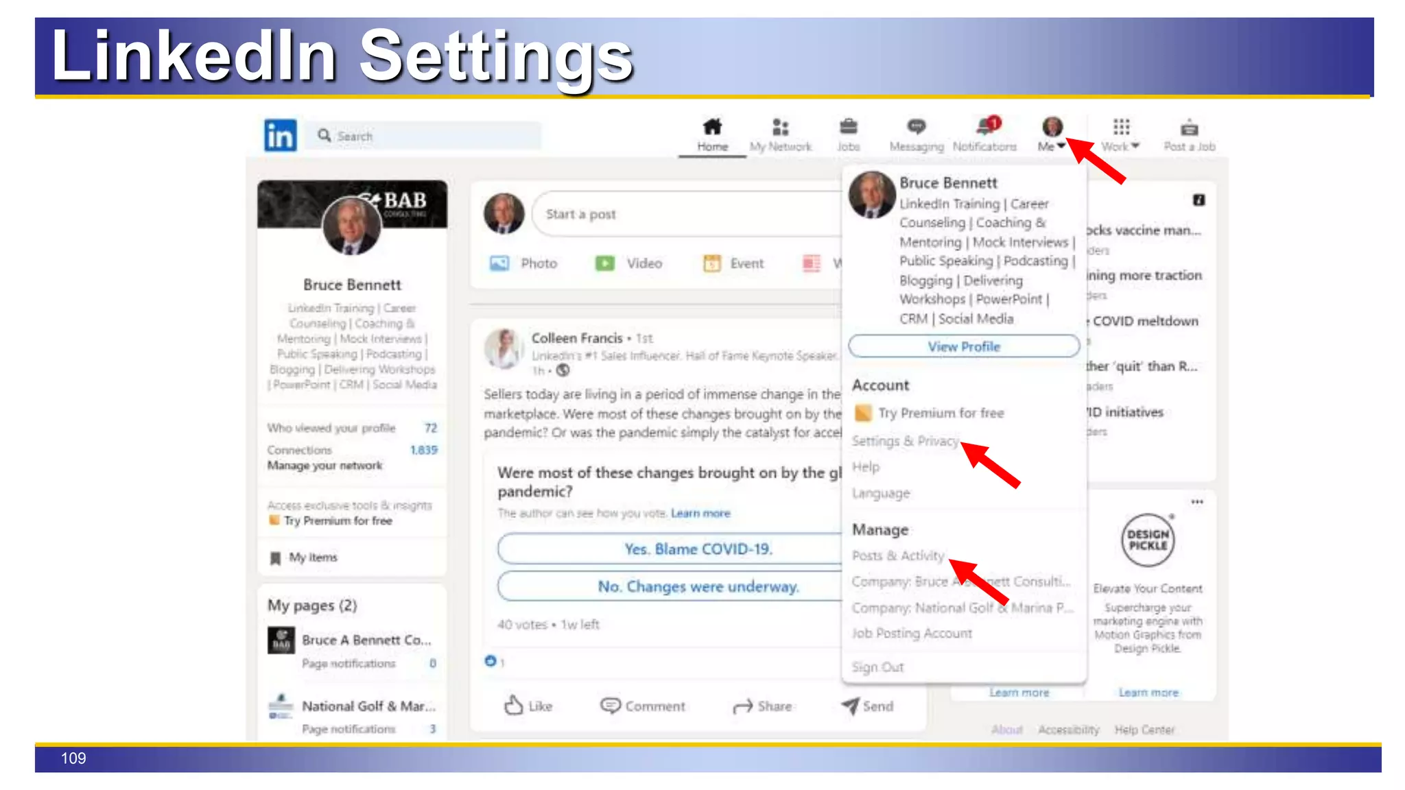 109
LinkedIn Settings
 