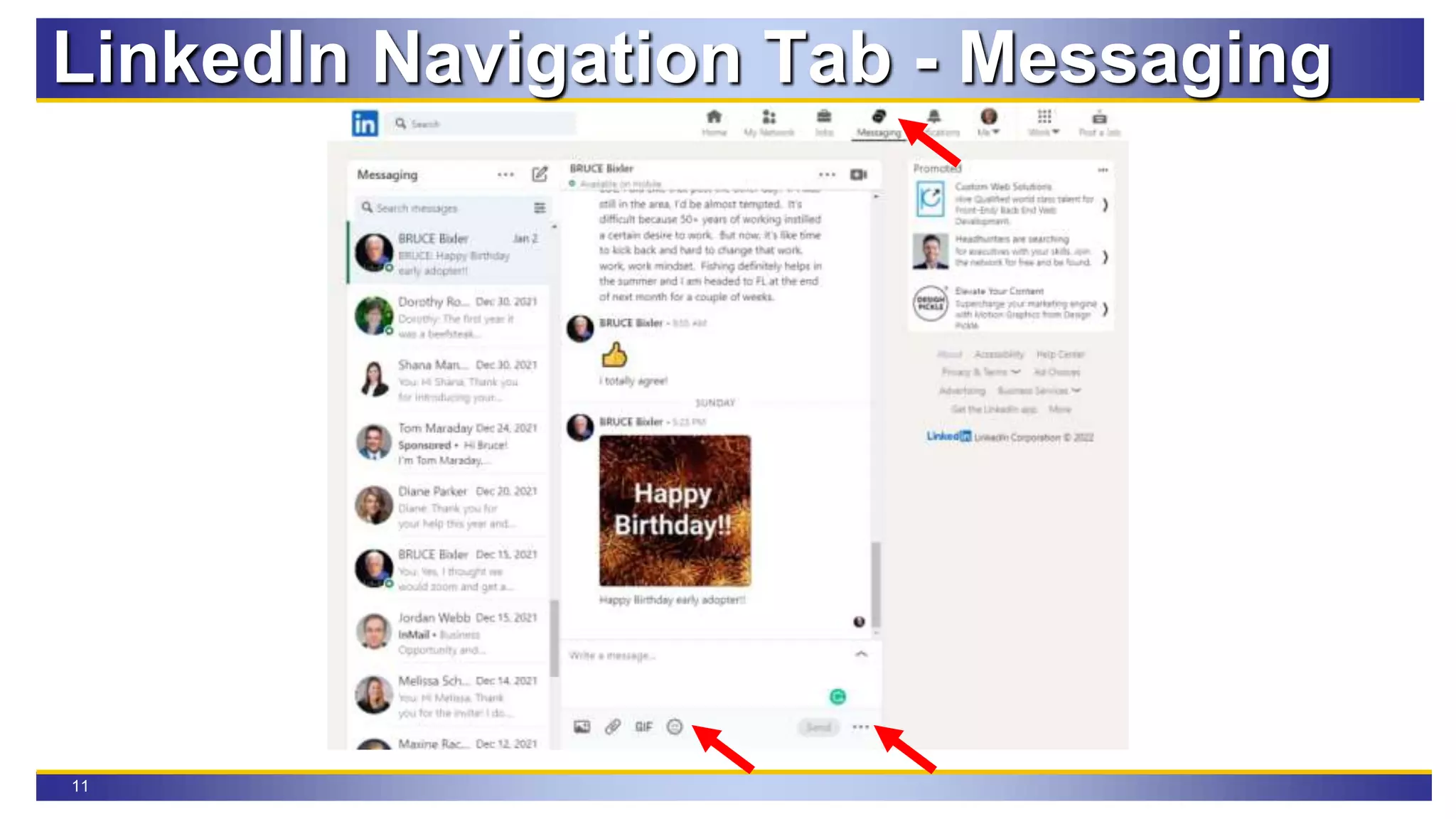 11
LinkedIn Navigation Tab - Messaging
 