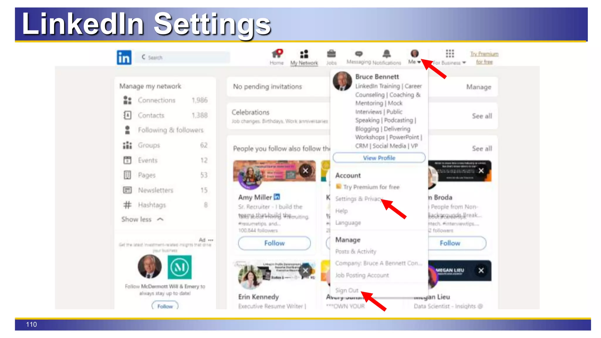 110
LinkedIn Settings
 