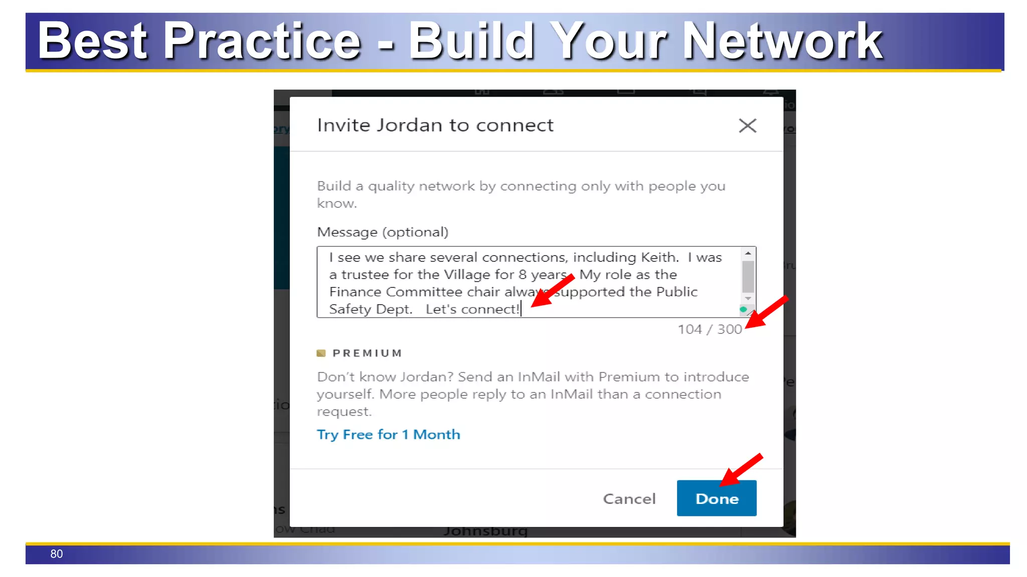80
Best Practice - Build Your Network
 