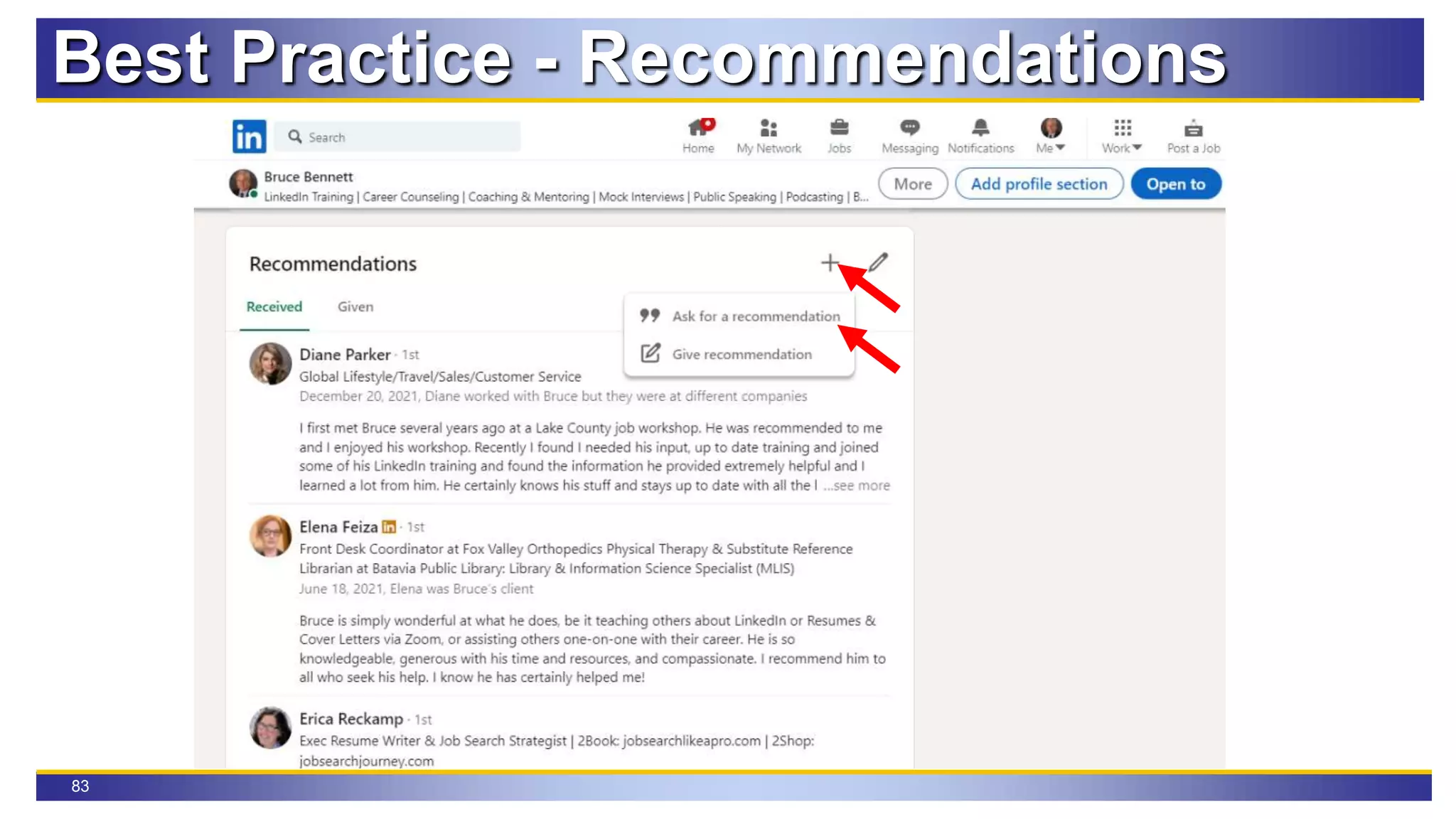 83
Best Practice - Recommendations
 