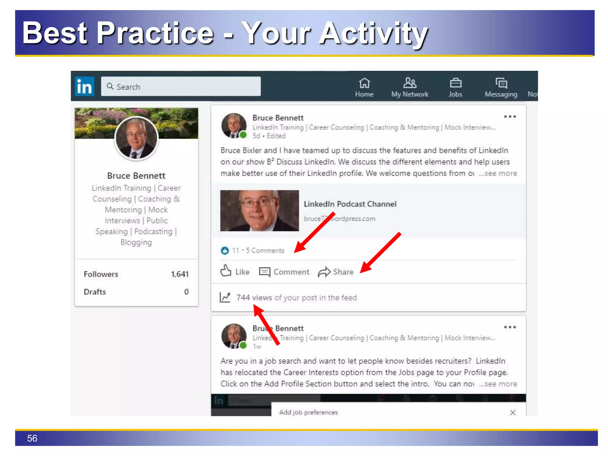 56
Best Practice - Your Activity
 