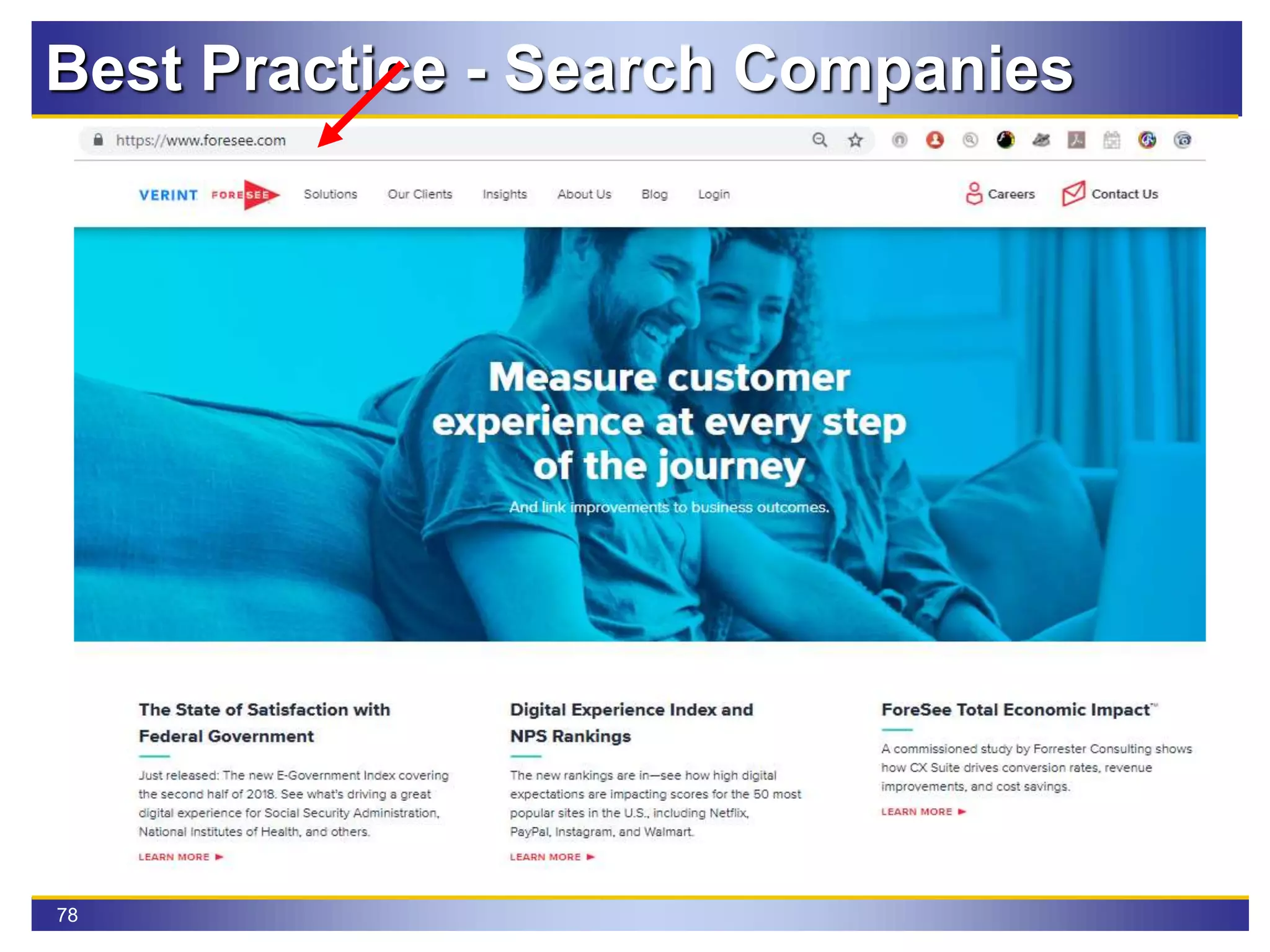 78
Best Practice - Search Companies
 