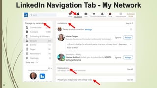 11
LinkedIn Navigation Tab - My Network
 