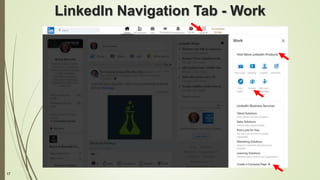 17
LinkedIn Navigation Tab - Work
 