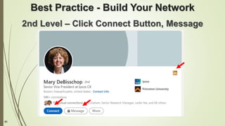 80
Best Practice - Build Your Network
2nd Level – Click Connect Button, Message
Locked
 