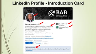 6
LinkedIn Profile - Introduction Card
 