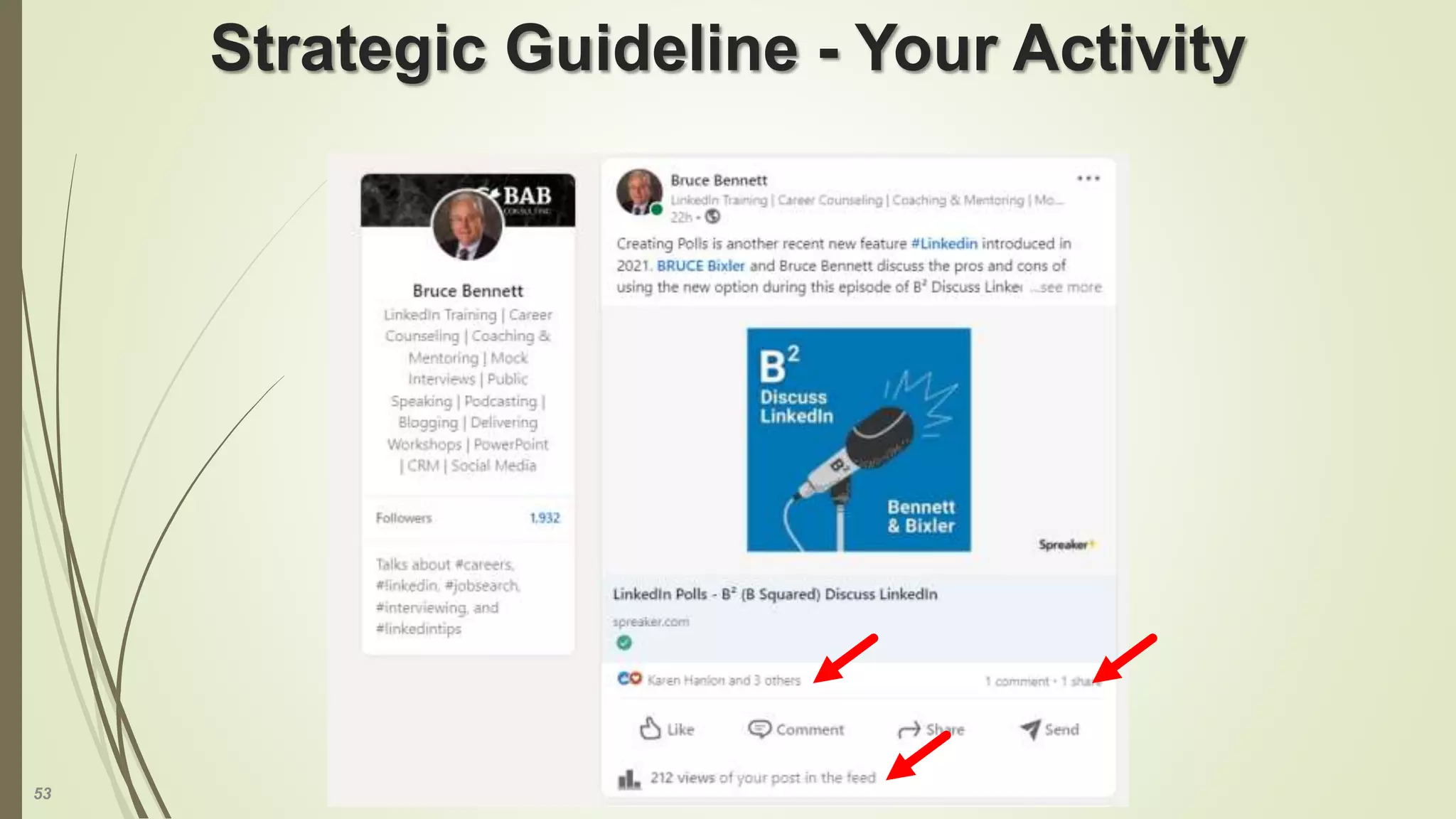 53
Strategic Guideline - Your Activity
 