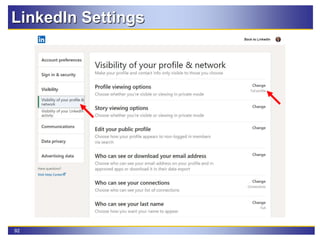 92
LinkedIn Settings
 