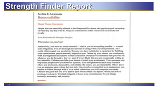 11
Strength Finder Report
 