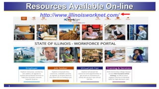 5
Resources Available On-line
http://www.illinoisworknet.com/
 