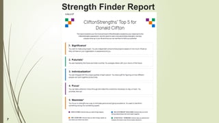 7
Strength Finder Report
 