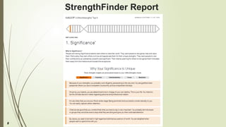 8
StrengthFinder Report
 