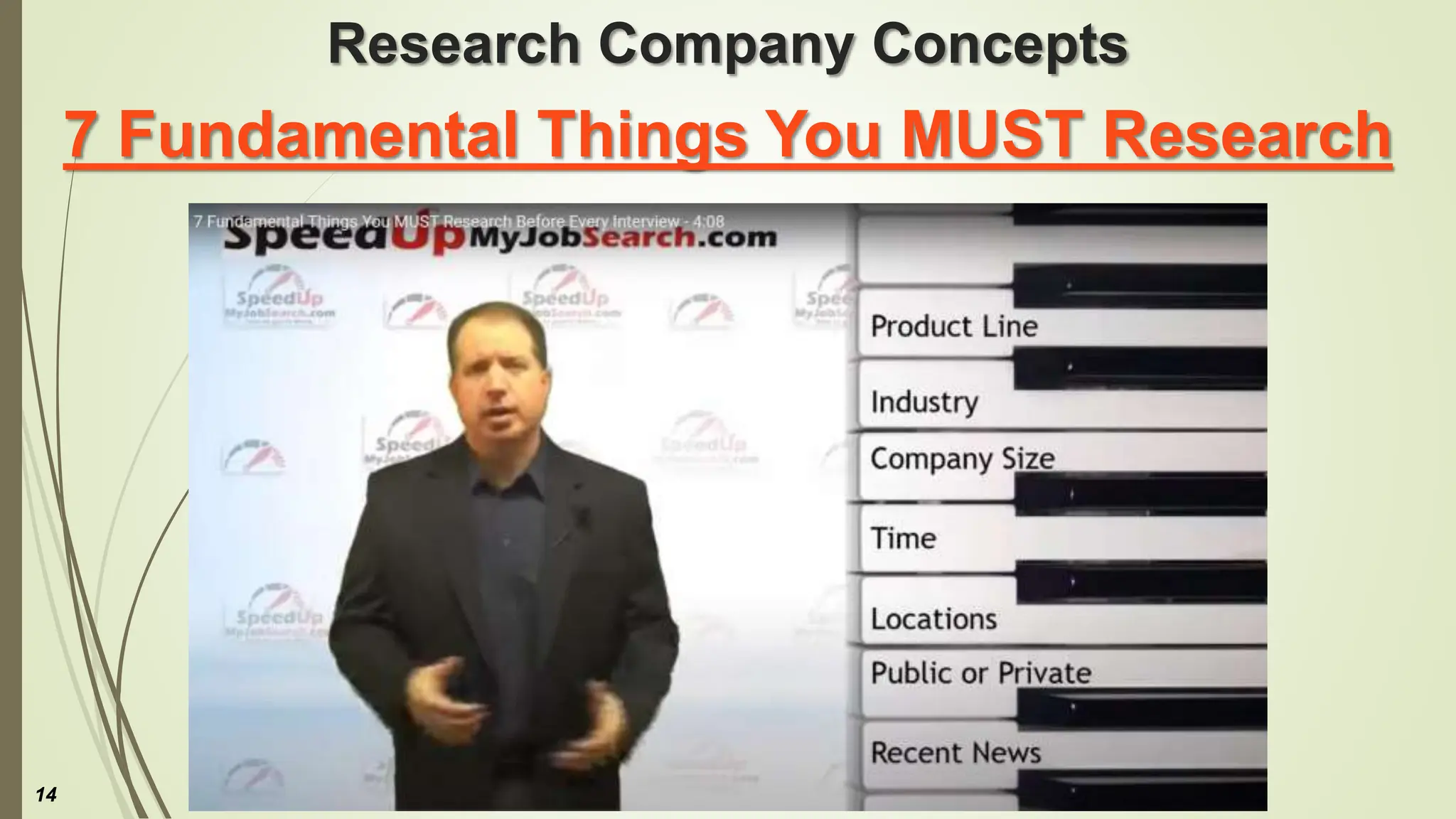 Research Company Concepts
7 Fundamental Things You MUST Research
14
 