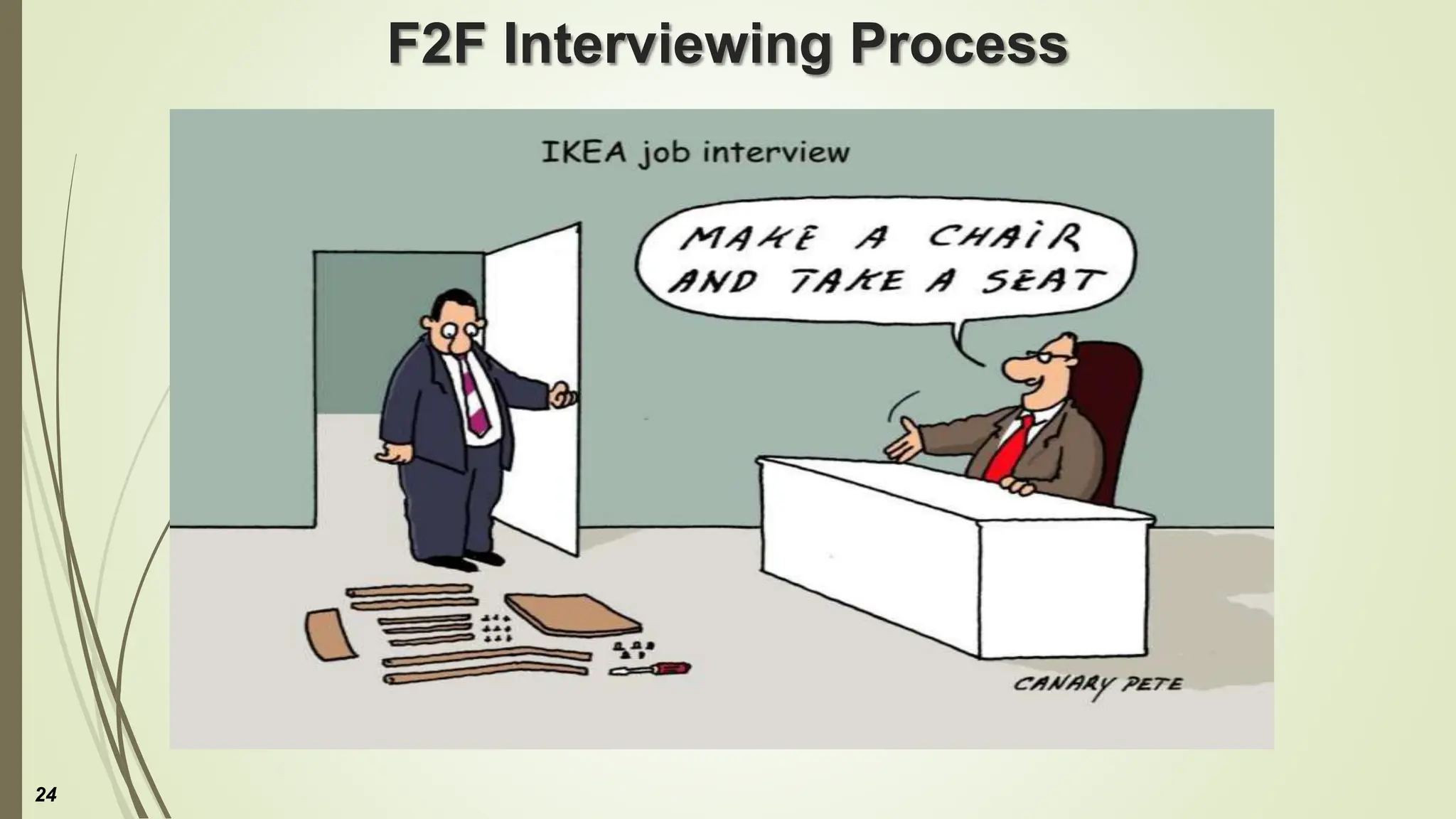F2F Interviewing Process
24
 