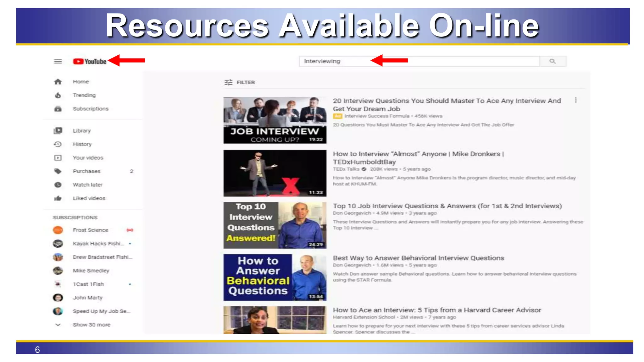 6
Resources Available On-line
 