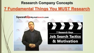 Research Company Concepts
7 Fundamental Things You MUST Research
15
 