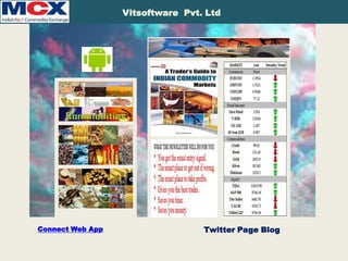 Market-Application
Vitsoftware Pvt. Ltd
Connect Web App Twitter Page Blog
 
