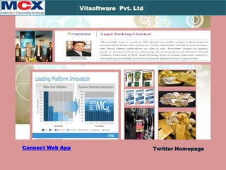 Tubblar -Software
Vitsoftware Pvt. Ltd
Twitter HomepageConnect Web App
 