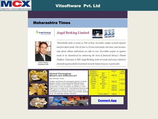 Vitsoftware Pvt. Ltd

Maharashtra Times

Calsoft -App

Connect App

 