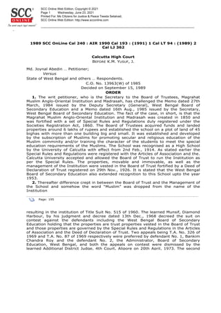 1989 SCC OnLine Cal 240 : AIR 1990 Cal 193 : (1991) 1 Cal LT 94 : (1989) 2
Cal LJ 362
Calcutta High Court
BEFORE K.M. YUSU...