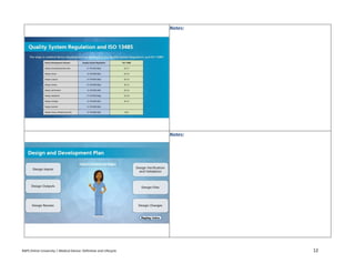 RAPS Online University | Medical Device: Definition and Lifecycle 12
Notes:
Notes:
 
