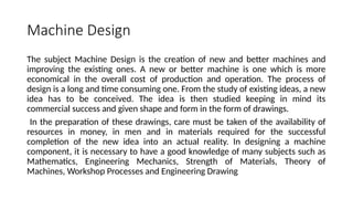 Comprehensive Machine Design & CAD-I: Principles, Classifications, and ...