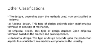 Comprehensive Machine Design & CAD-I: Principles, Classifications, and ...