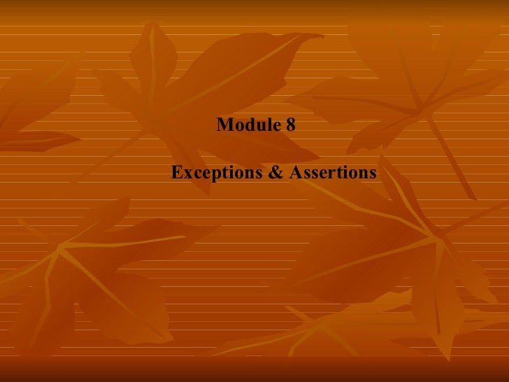 Md07 exceptions&assertion