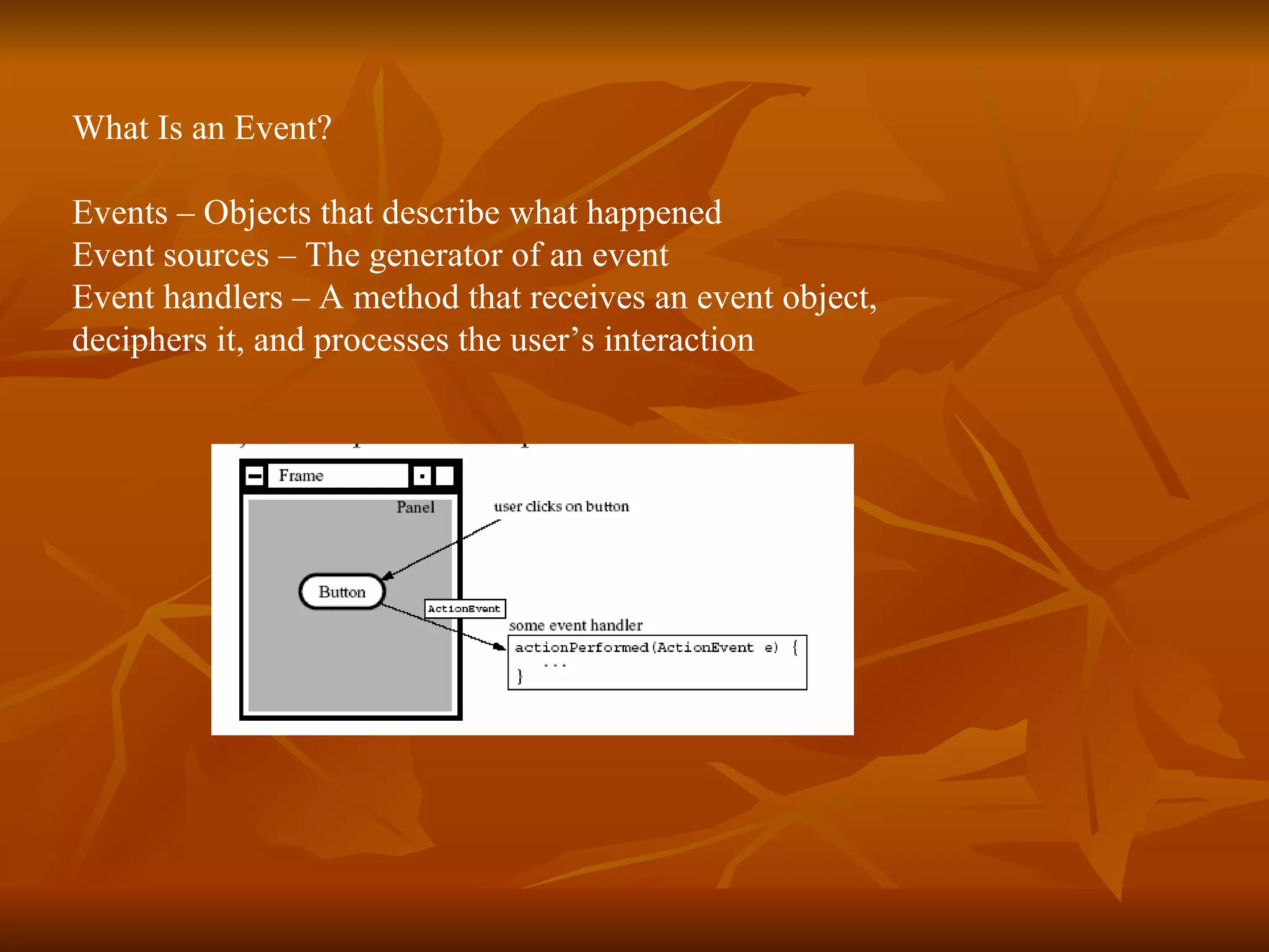 Md11 gui event handling | PPT