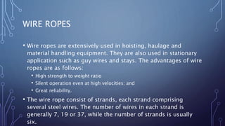 Classification and coding of wire ropes