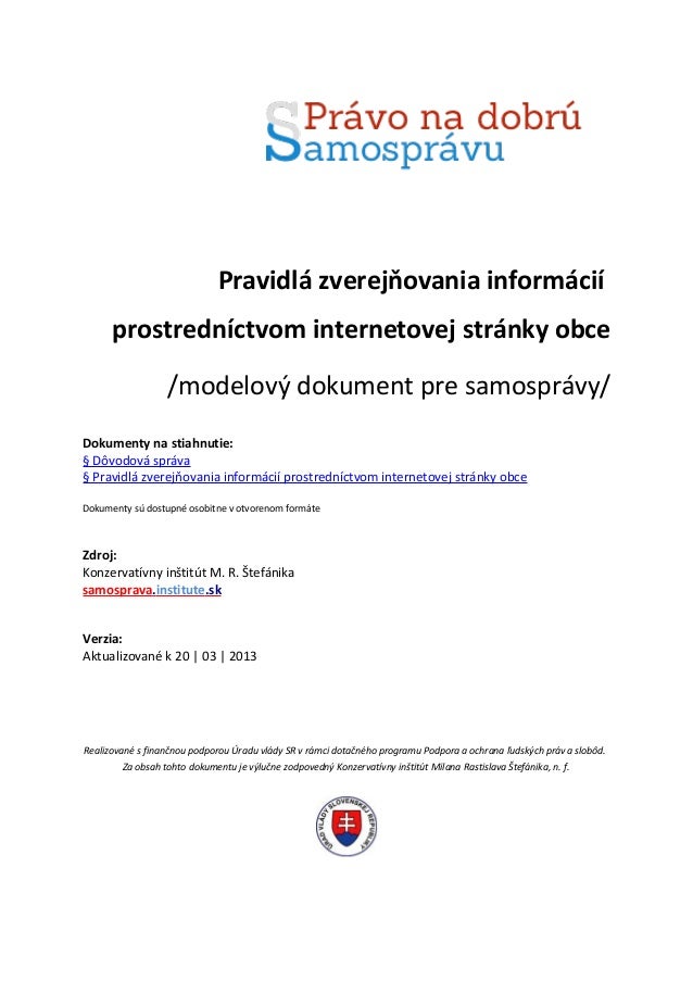 Ukážka dátumu webovej stránky správy