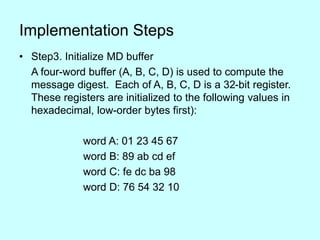 introduction to MD5 Massage Digest Algorithm.ppt