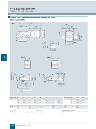 Мотор-редукторы Simogear 19-189 Siemens