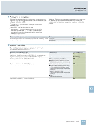 Мотор-редукторы Simogear 19-189 Siemens