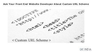 Ask Your Front End Website Developer About Custom URL Scheme
 