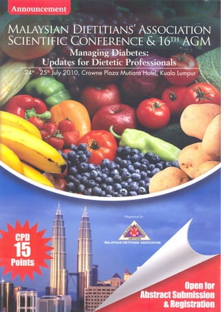 Malaysian Dietitians' Association Scientific Conference & 16th AGM