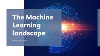 Manuel Duque Núñez
The Machine
Learning
landscape
 