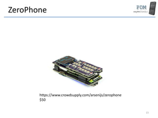 ZeroPhone
13
https://www.crowdsupply.com/arsenijs/zerophone
$50
 