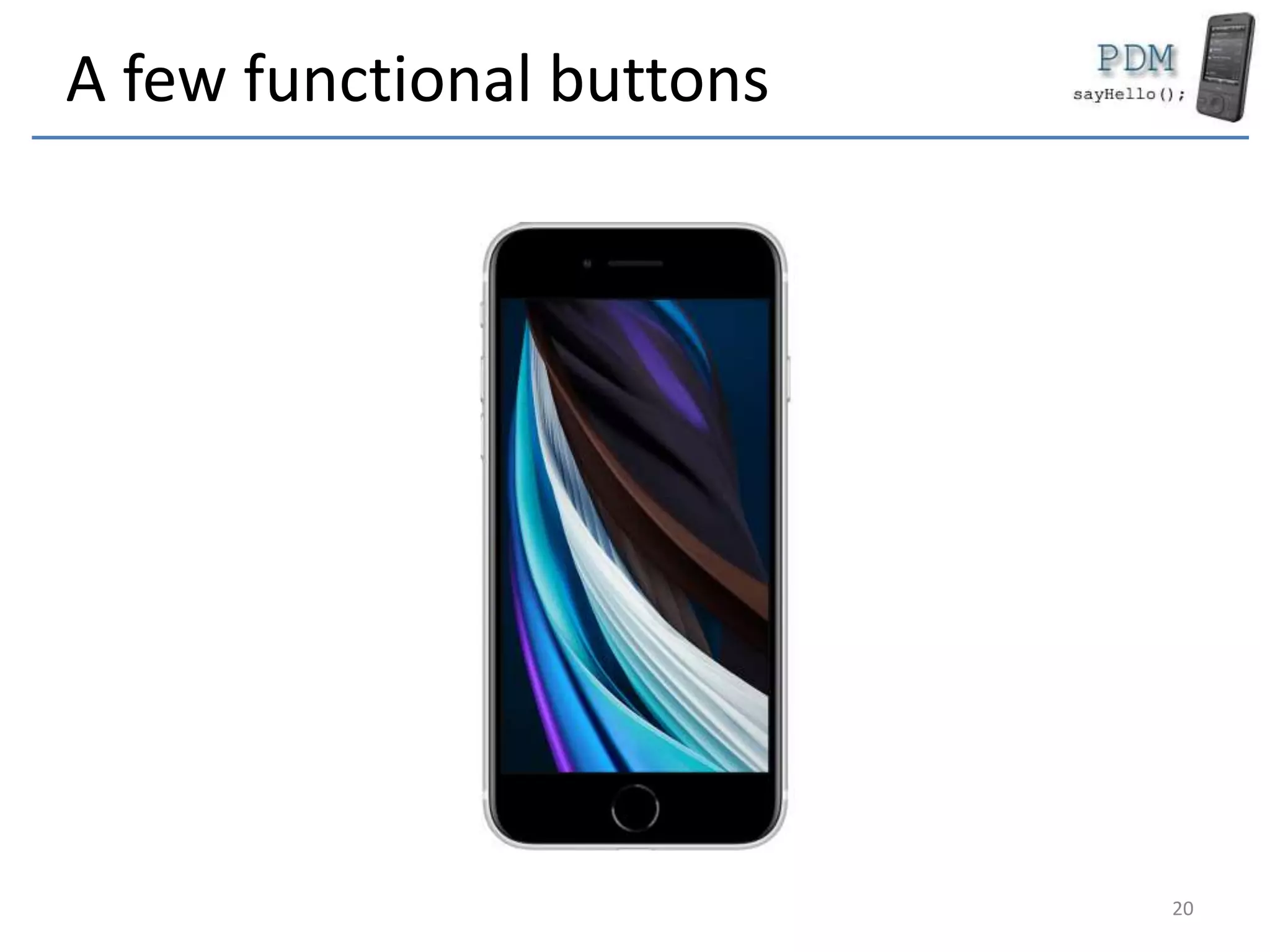 A few functional buttons
20
 