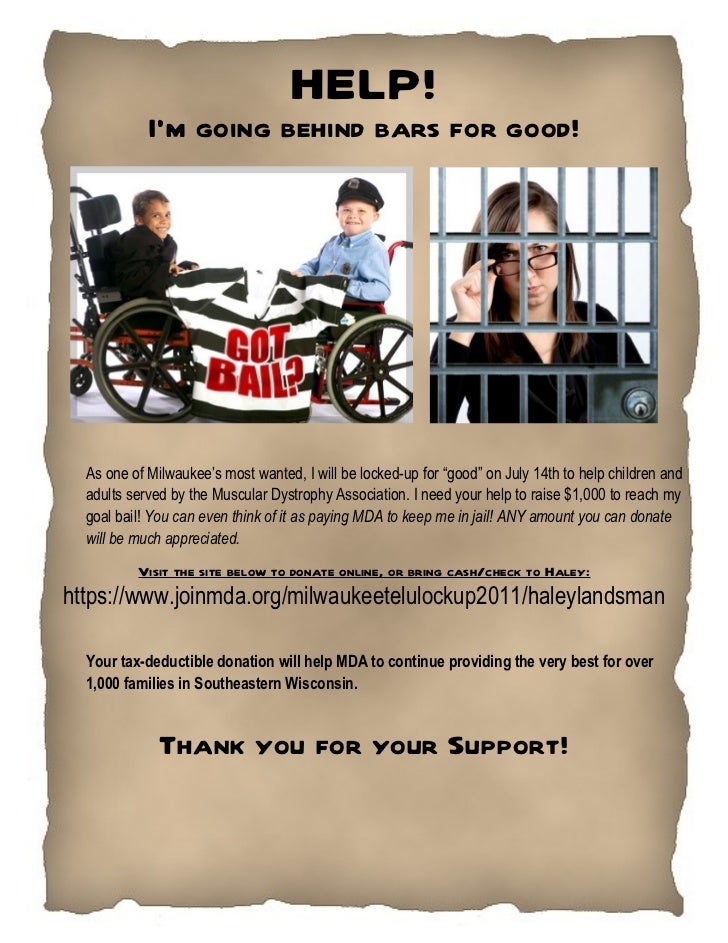 MDA Jail 'N Bail Poster