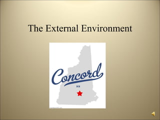 The External Environment
 