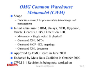 Model Driven Architecture (MDA): Motivations, Status & Future
