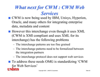 Model Driven Architecture (MDA): Motivations, Status & Future