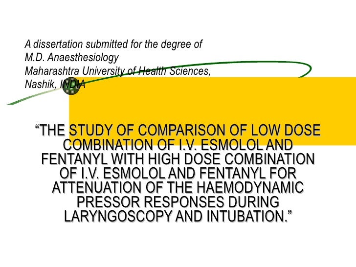 thesis topics for md anesthesia