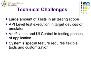 Mdc2010 Automated Mobile Testing | PPT | Computer Software and ...