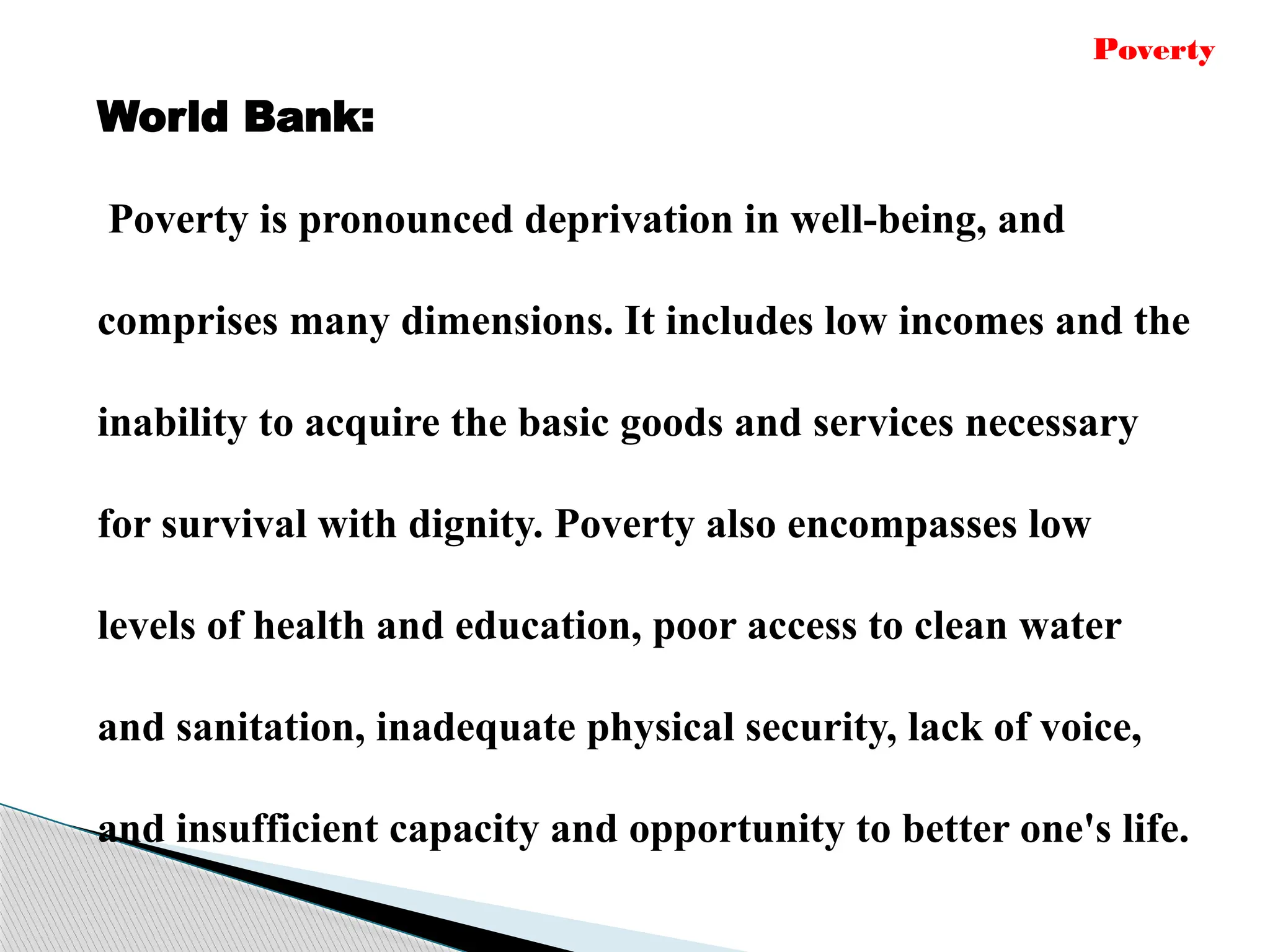 An Introduction to Poverty, Types of Poverty and causes of Poverty | PPTX
