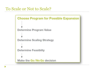 To Scale or Not to Scale?
 