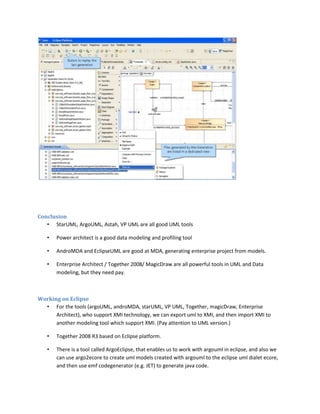 MDD and modeling tools research