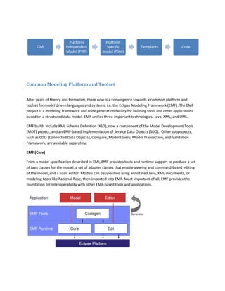 IMM -- provide metamodel/profile implementations based on the forthcoming Information Management Metamodel (IMM) OMG specification.
